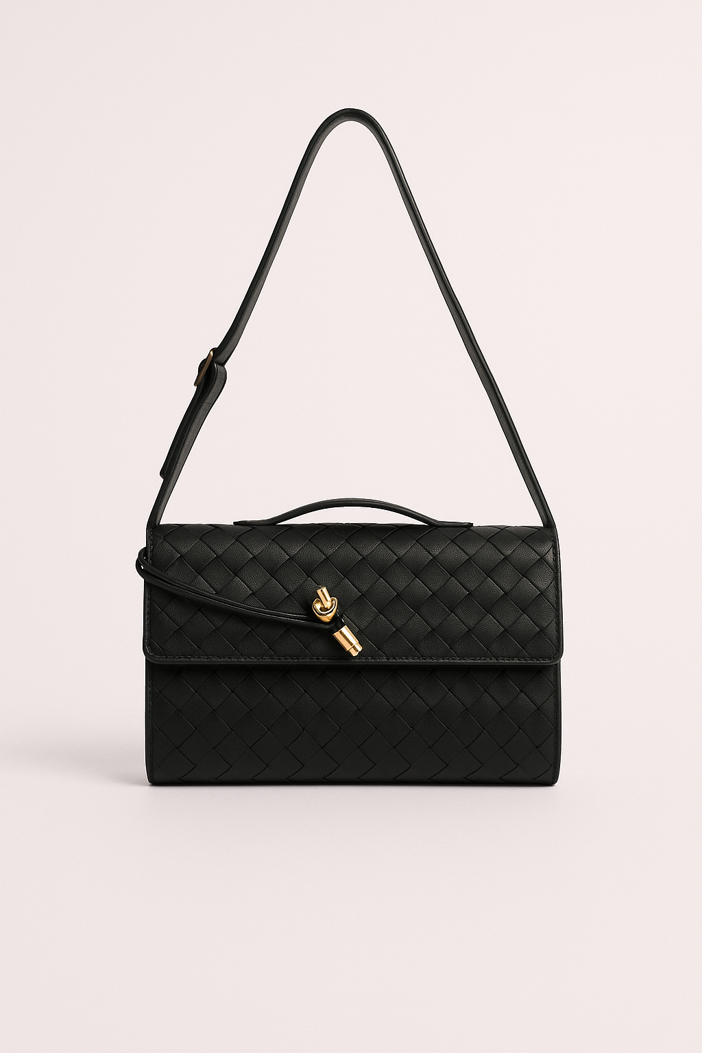 Women's Leather Backpack Braided Strap