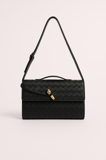 Women's Leather Backpack Braided Strap