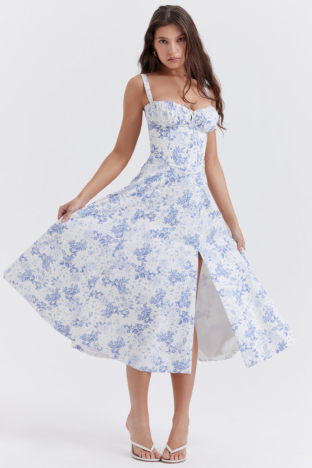 Women's Floral Print Spring Party Dress