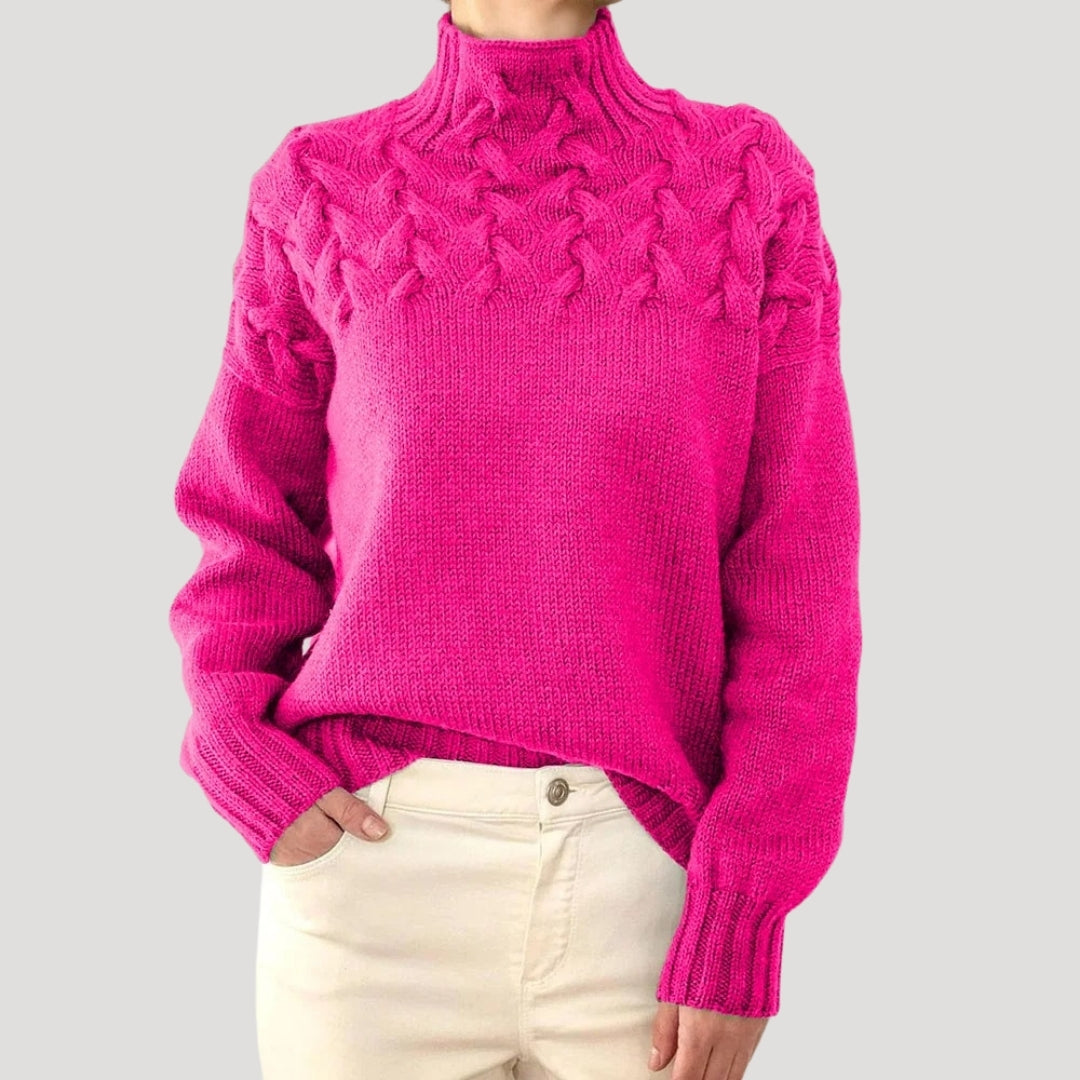 Ava | Women’s Spring Cable Pattern Sweater