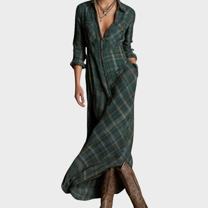Women's Plaid Maxi Dress