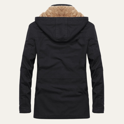 Men's Field Winter Jacket Thick Hooded Multi Pocket