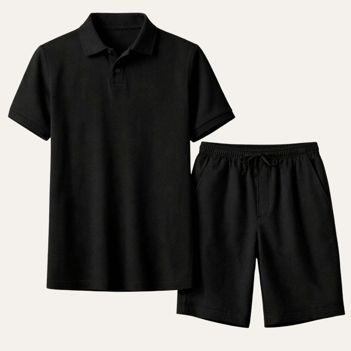 Men's Casual Shirt And Shorts Set