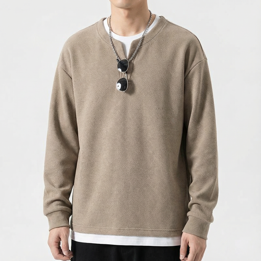 Women's Cotton Split Neck Sweater