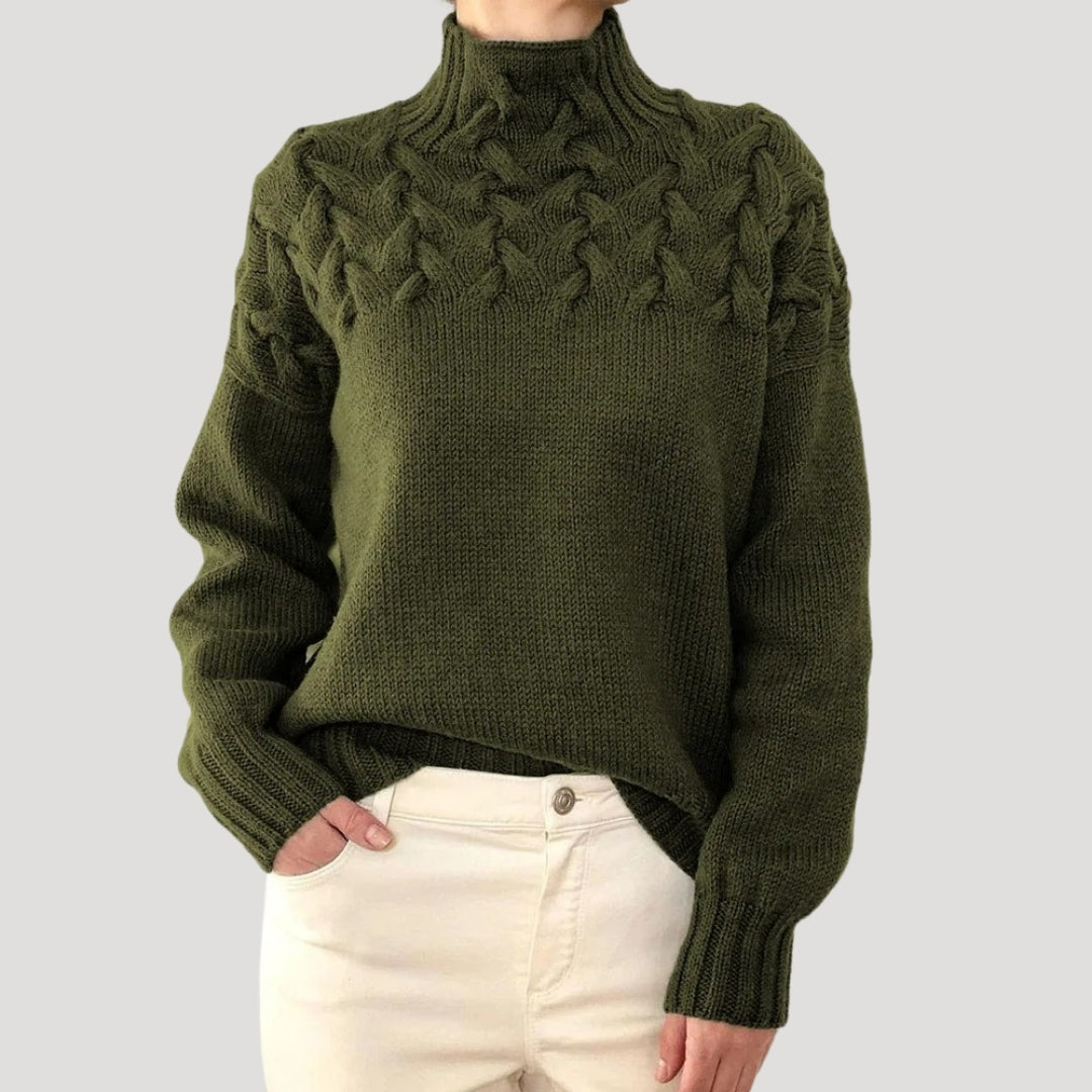 Ava | Women’s Spring Cable Pattern Sweater