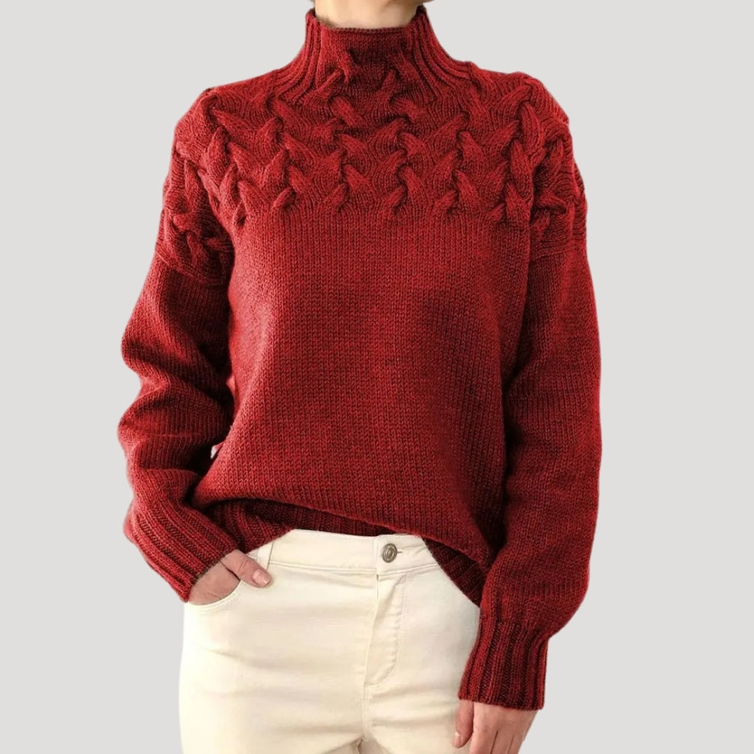 Ava | Women’s Spring Cable Pattern Sweater