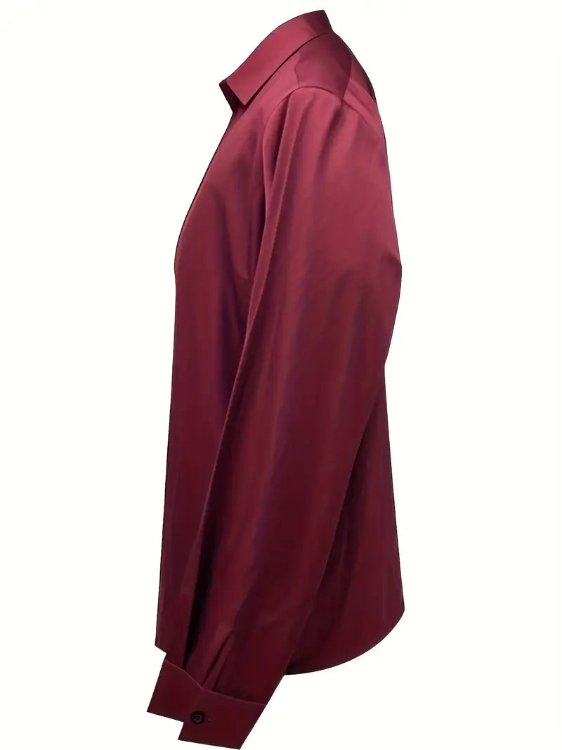 Women's V-Neck Satin Blouse