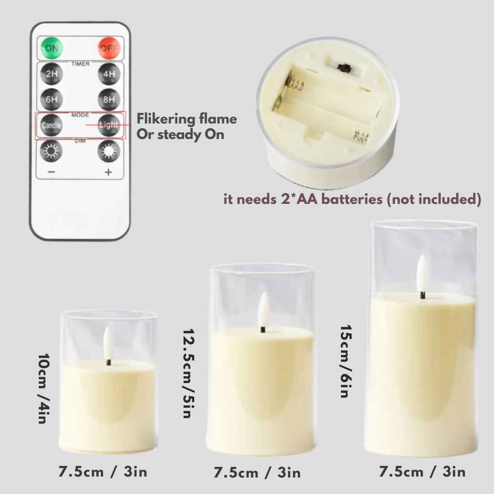 Led Candle 3 Piece Set