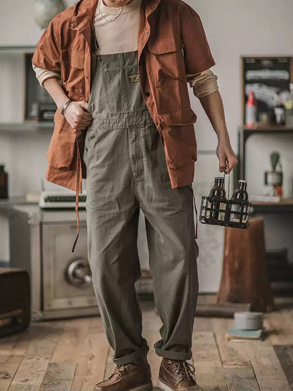 Unisex Canvas Overall Vintage Style