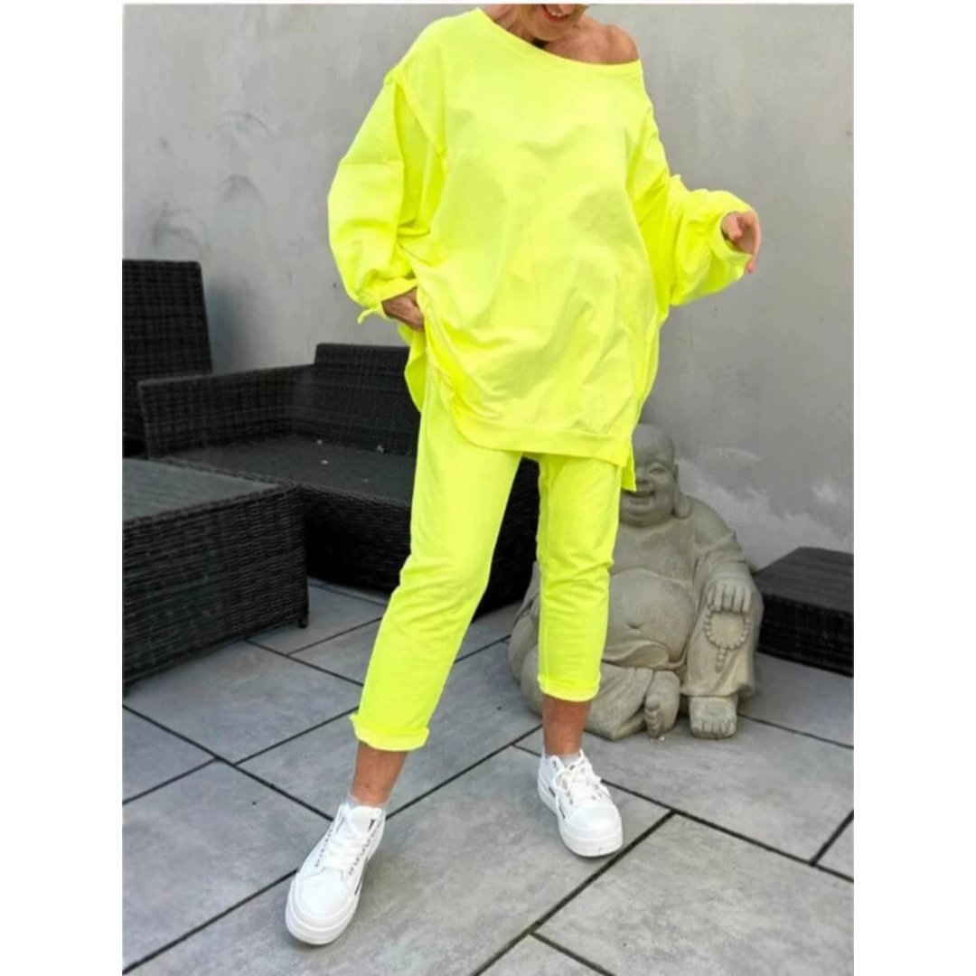 Women's Loungewear Set Loose Fit Pullover Ankle Pants