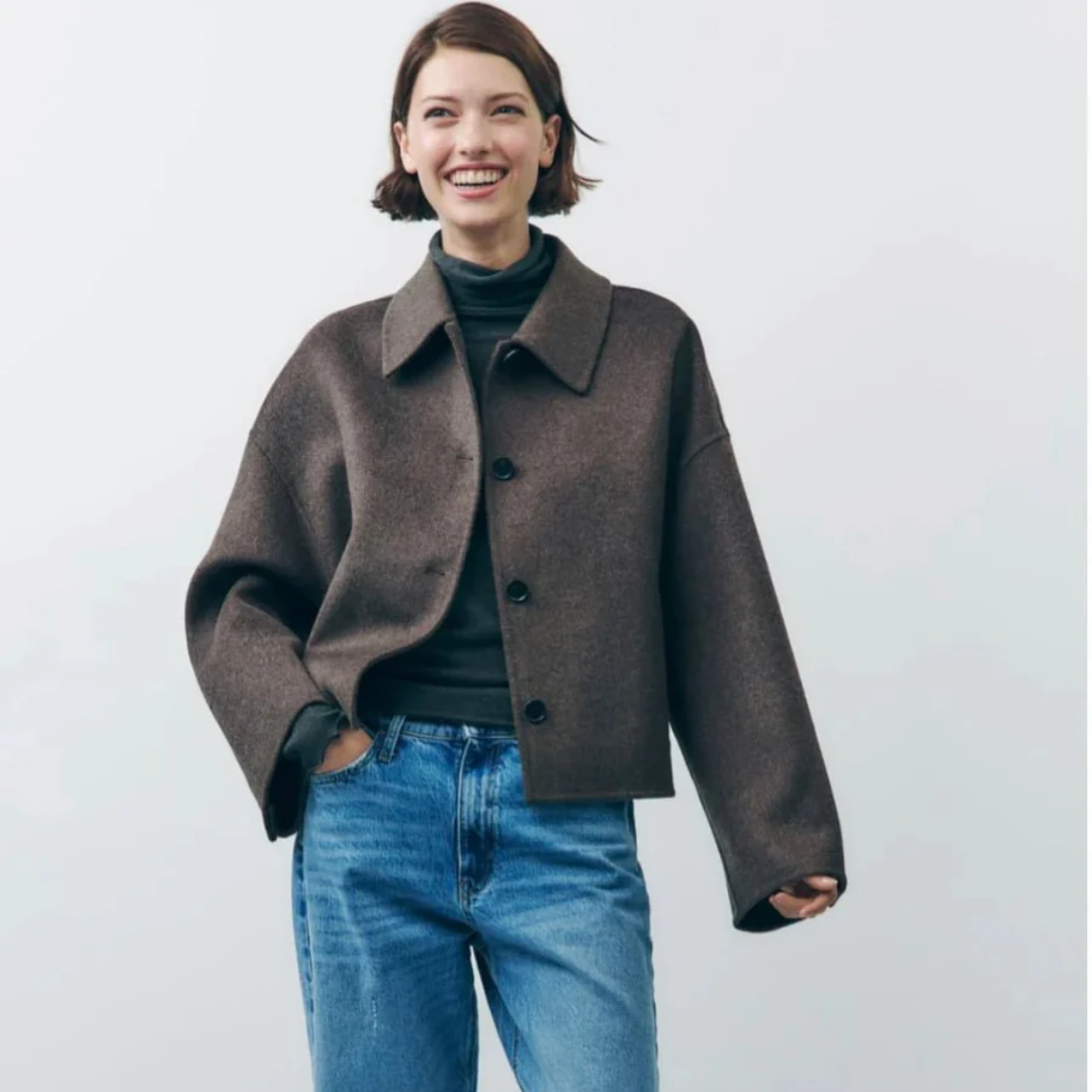 Women's Short Sleeveless Cardigan Long Sleeves