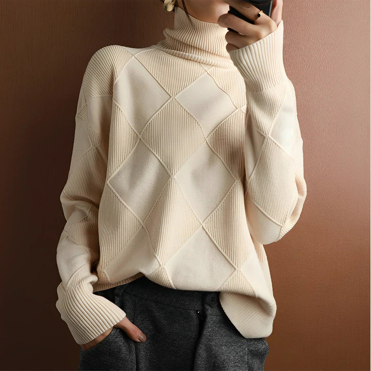 Women's Cashmere Round Neck Jersey