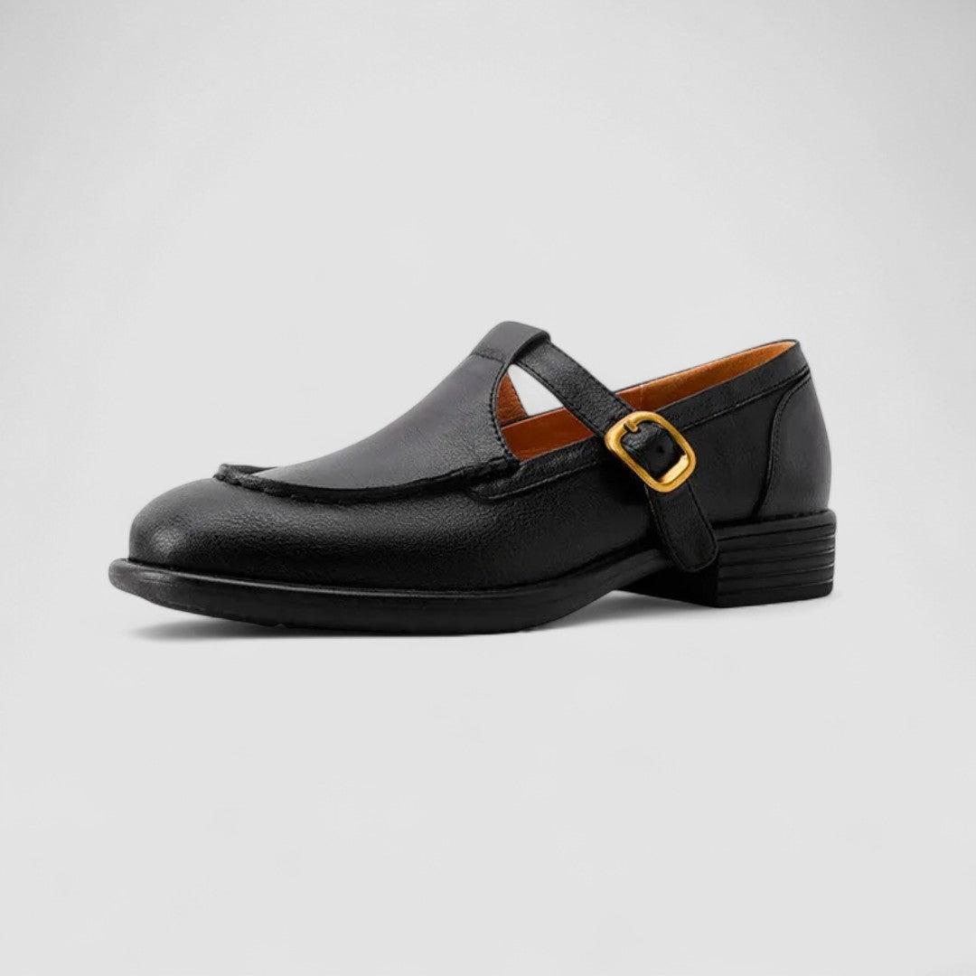Women's Mary Jane Square-Toe Buckle Shoes