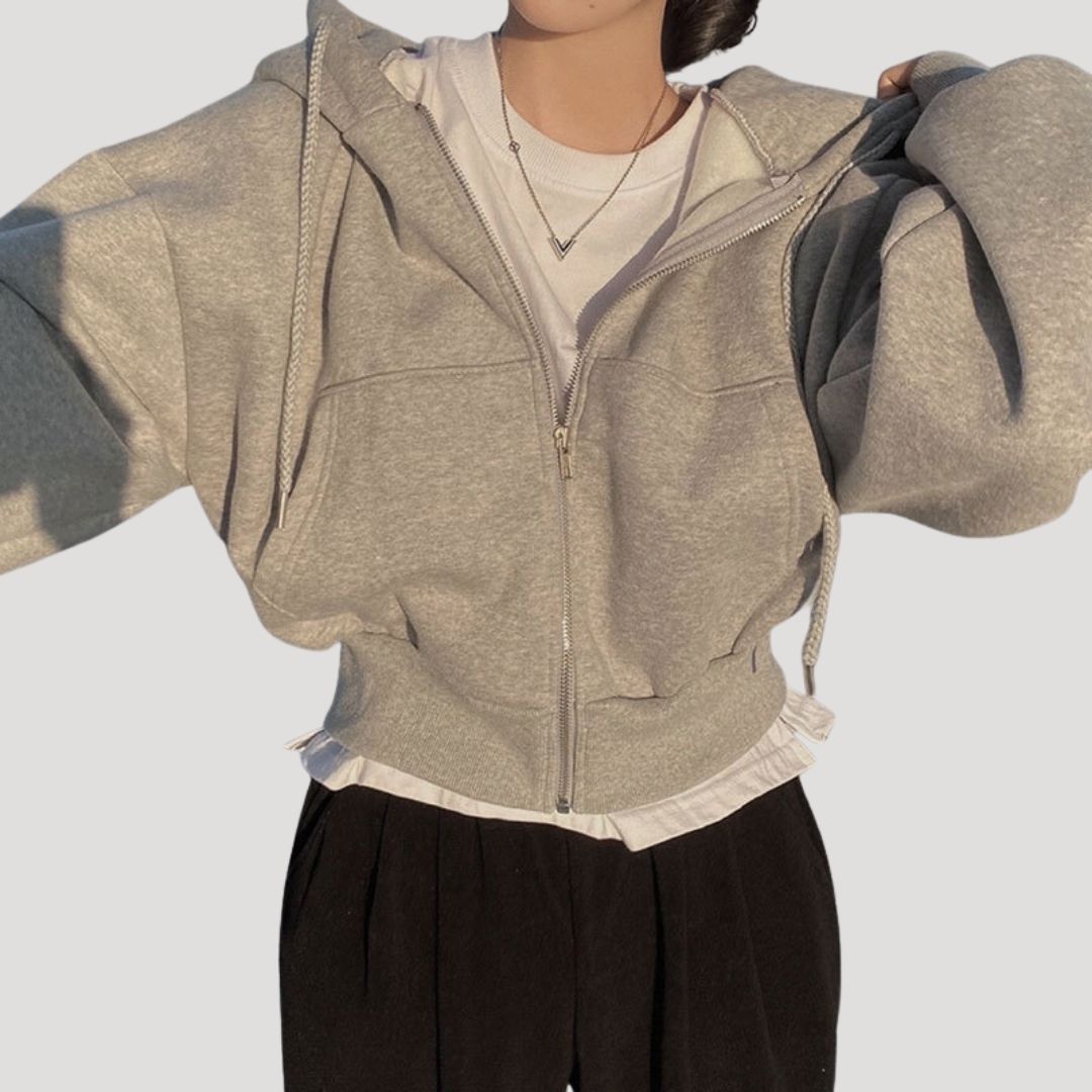 Bella | Women’s oversized zip up hoodie for Spring