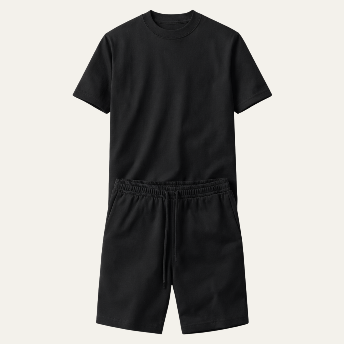 Men's Cotton Casual T-Shirt And Shorts Set