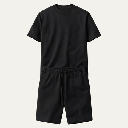 Men's Cotton Casual T-Shirt And Shorts Set