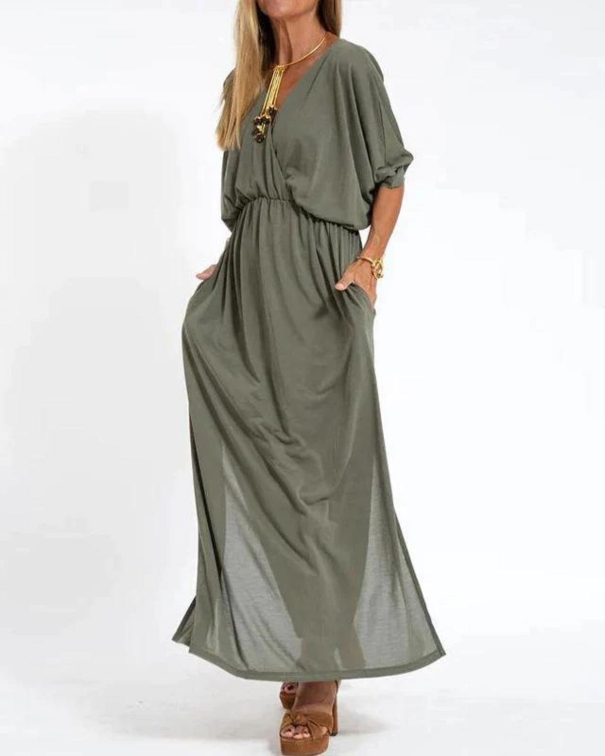 Women's Maxi Dress With Side Pockets