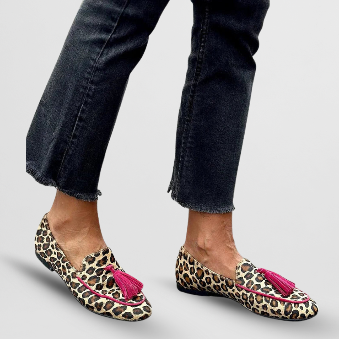 Women's Patterned Tassel Loafers