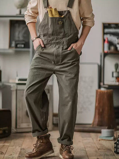 Unisex Canvas Overall Vintage Style