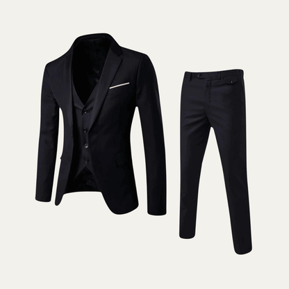 Men's 3 Piece Suit Set Wool Blazer Waistcoat Trousers