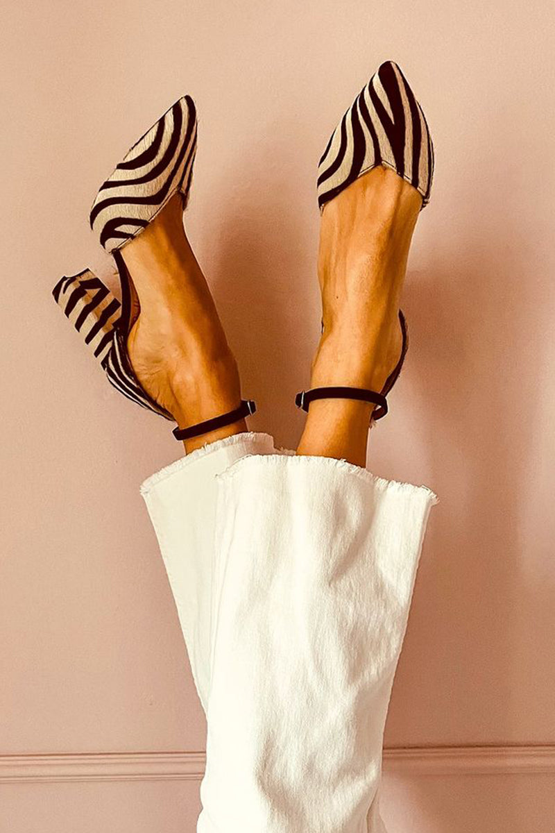 Women's Patterned Pointed Toe Heels