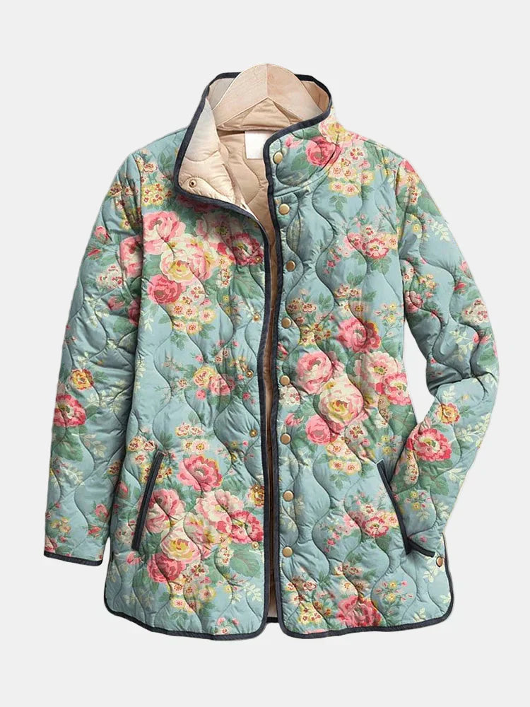 Women's Quilted Floral Print Jacket