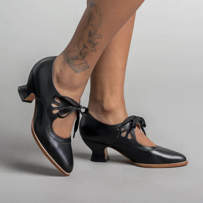Women's Lace Up Cut Out Heels