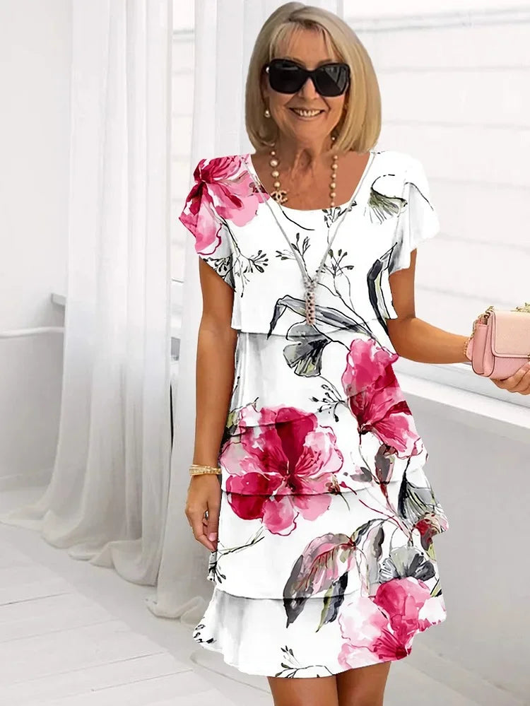 Women's Ruffled Floral Dress
