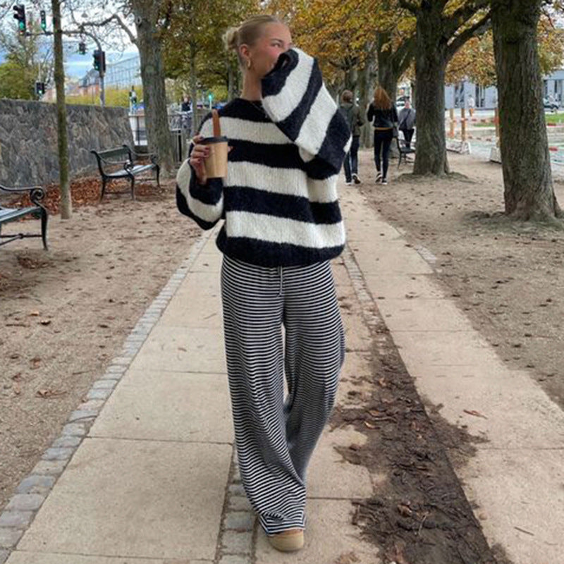 Claire | Women’s Spring Striped Flare Pants
