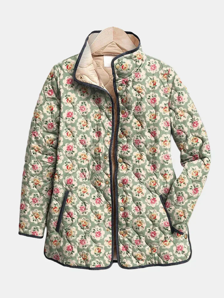 Women's Floral Print Button Jacket
