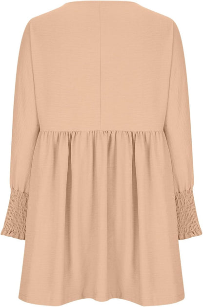 Women's High Waist Flowy Dress
