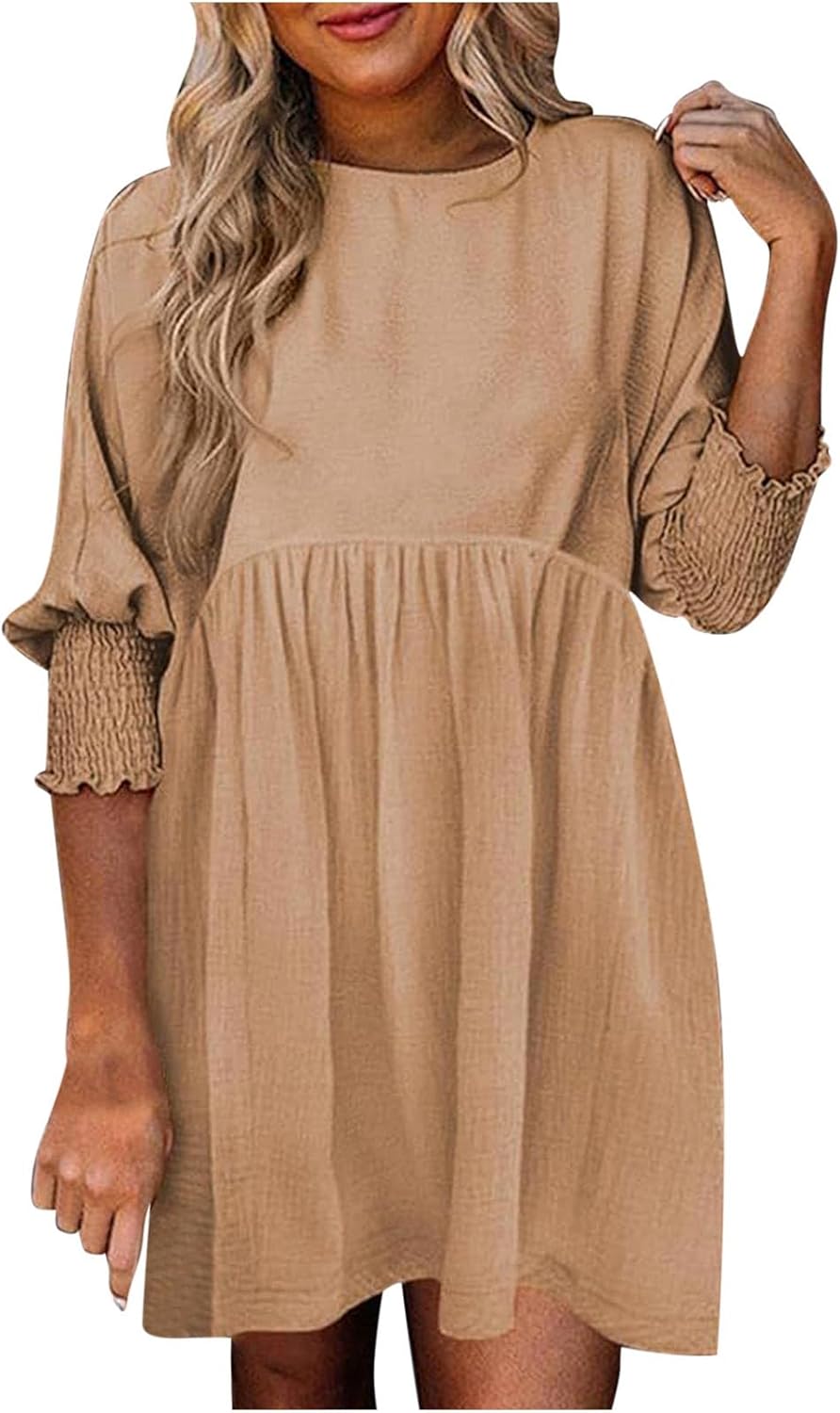 Women's High Waist Flowy Dress
