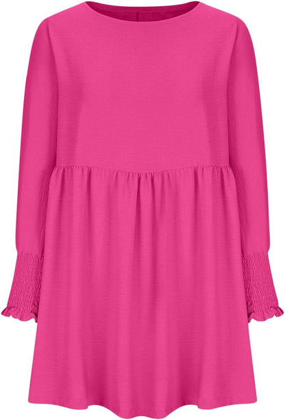 Women's High Waist Flowy Dress