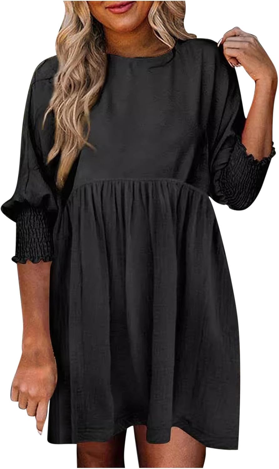 Women's High Waist Flowy Dress