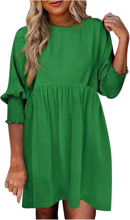 Women's High Waist Flowy Dress