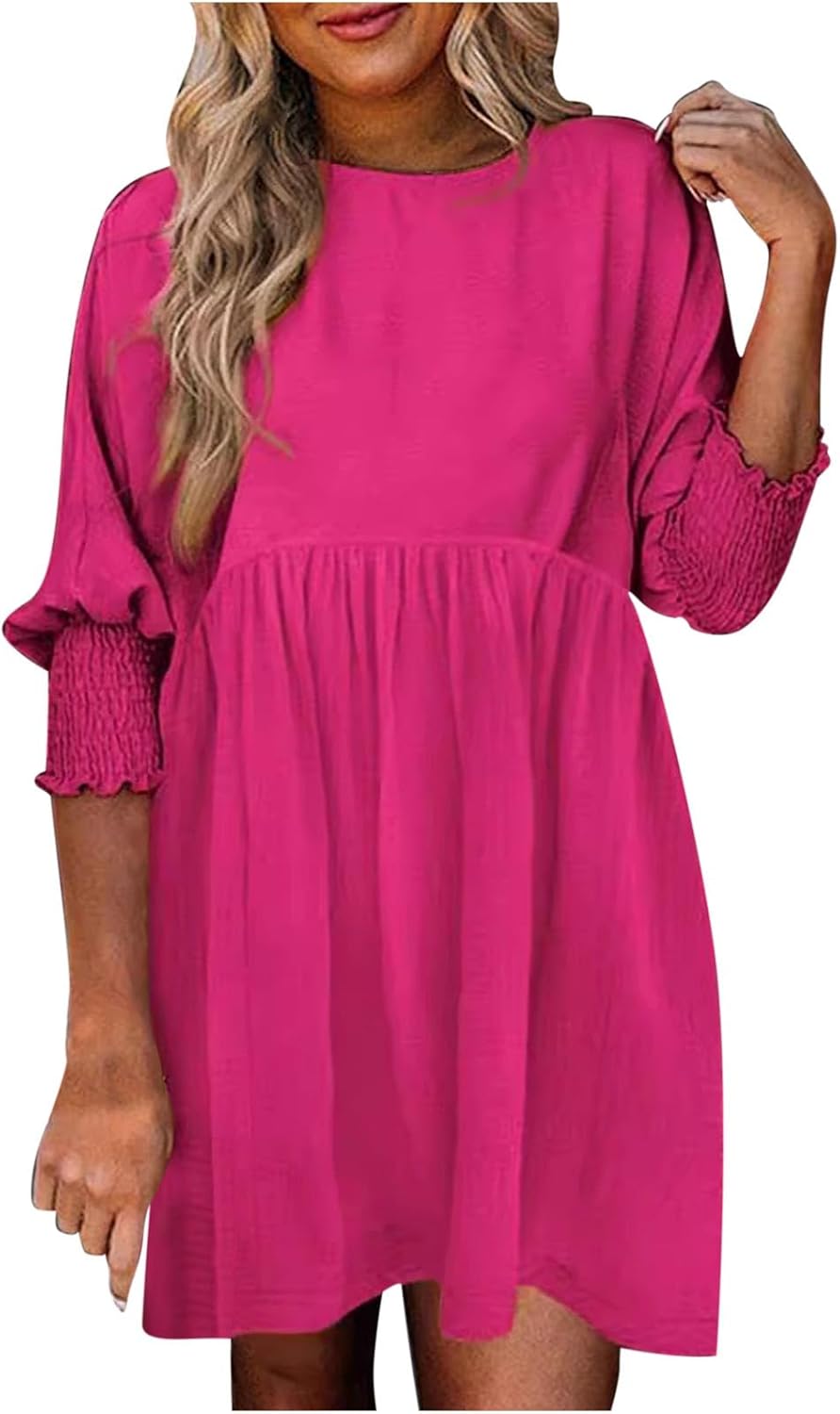 Women's High Waist Flowy Dress
