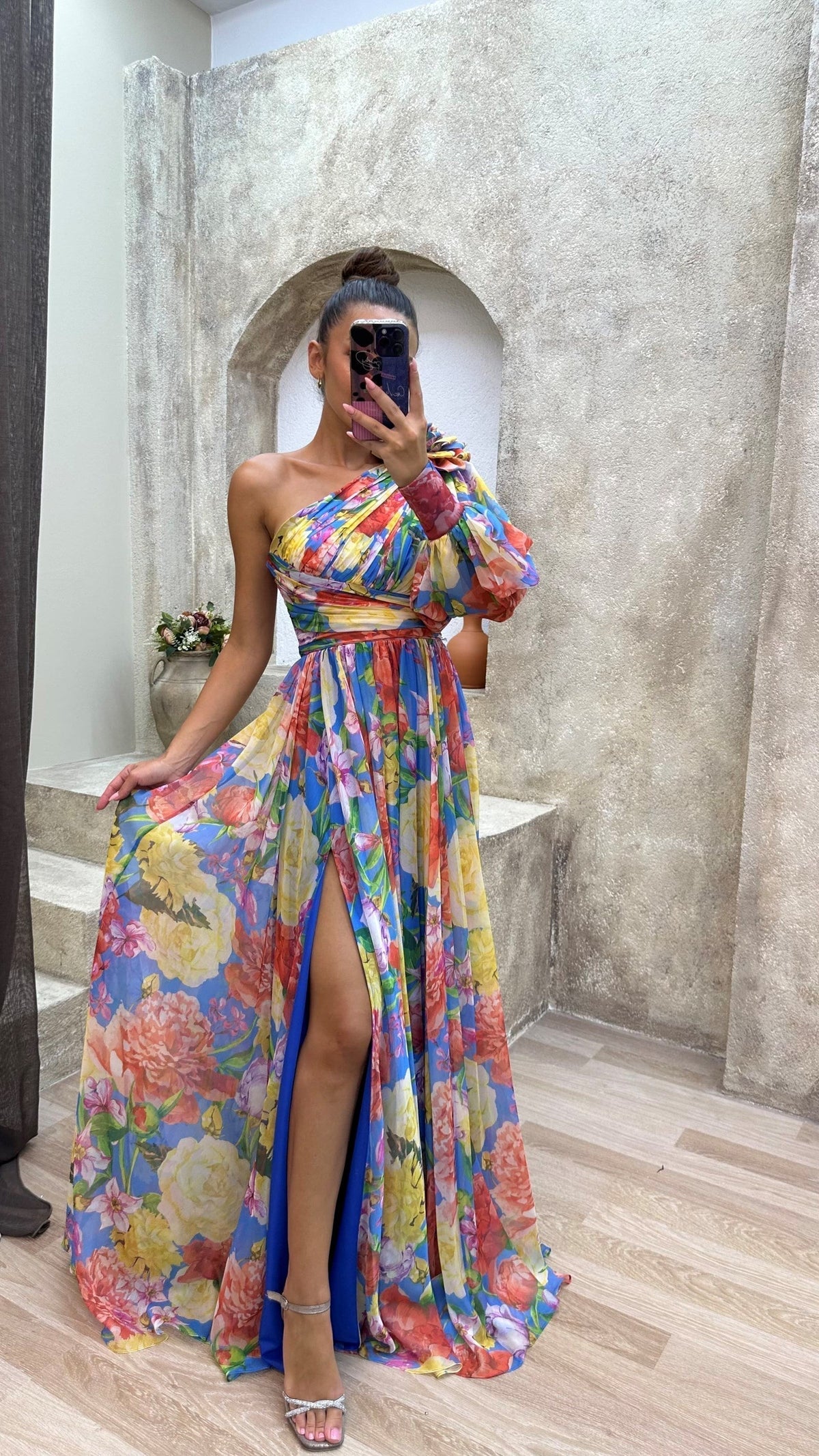 Whitney Women's Flowy Shoulder Dress Summer Floral