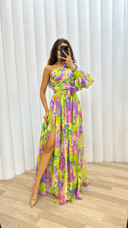 Whitney Women's Flowy Shoulder Dress Summer Floral