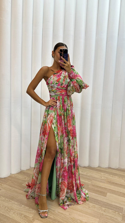 Whitney Women's Flowy Shoulder Dress Summer Floral