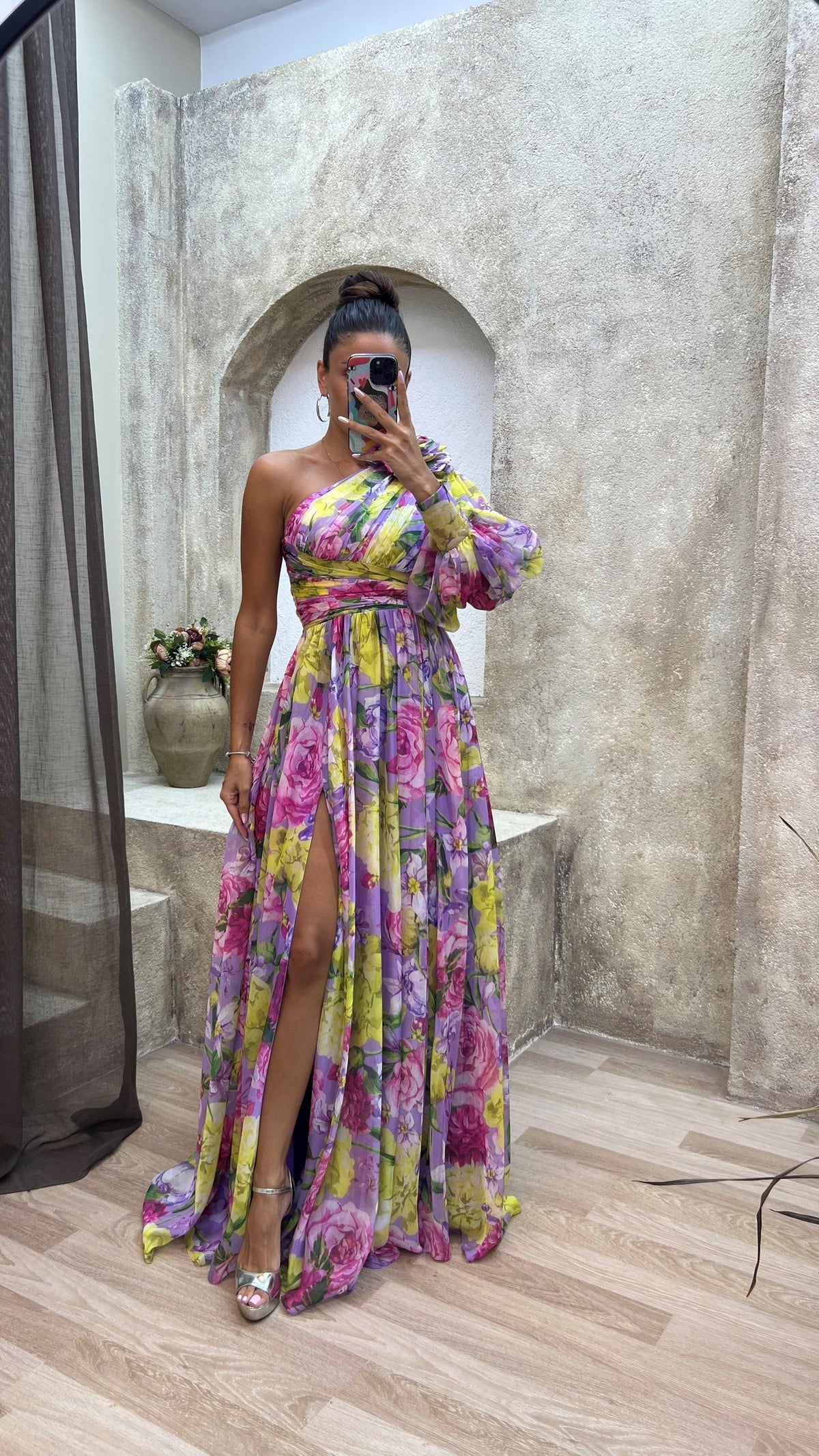 Whitney Women's Flowy Shoulder Dress Summer Floral
