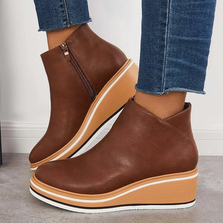 Women's Ankle Boots Side Zipper Style