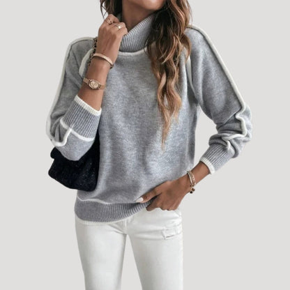 Audrey | Women Spring Contrast Trim Sweater