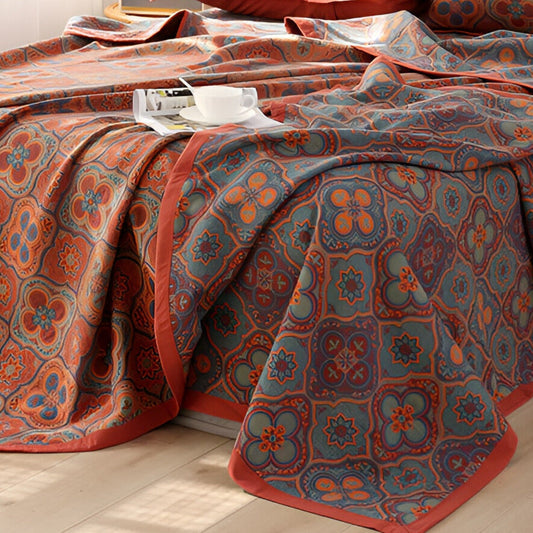 Blossom Cotton Reversible Coverlet