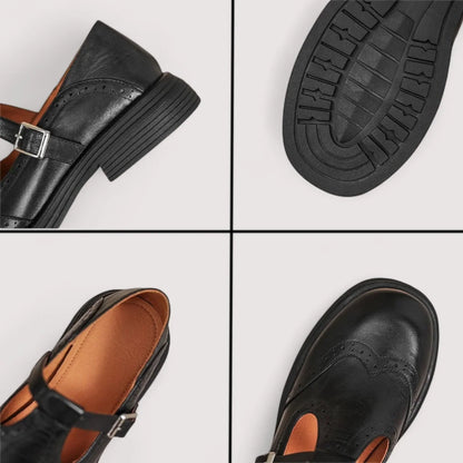 Women's Chunky Mary Jane Shoes Closed Toe