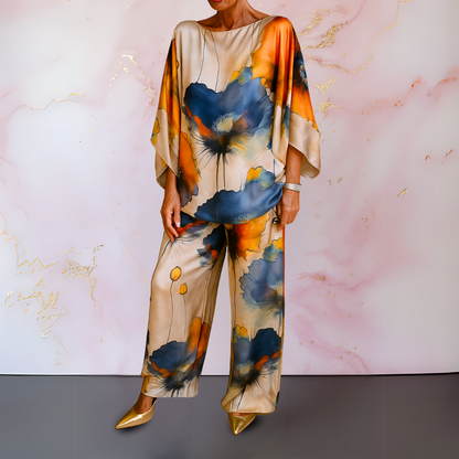 Women's Two Piece Set Loose Wide Leg Pants