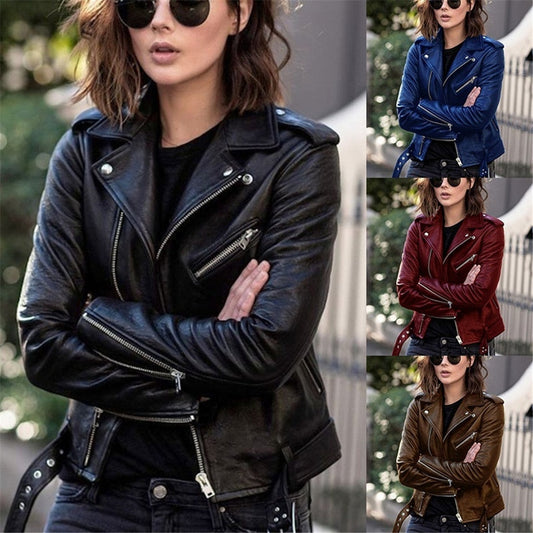 Leather Jacket Vibrant Colors