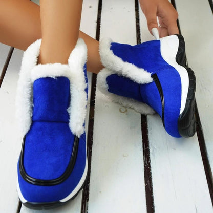 Women's Low Ankle Platform Boots Slip On
