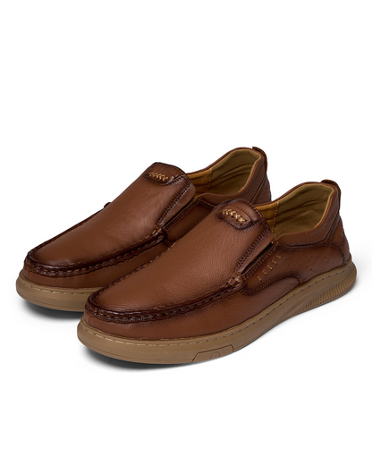 Men's Slip On Shoes Low Cut Leather