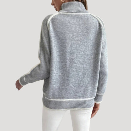 Audrey | Women Spring Contrast Trim Sweater