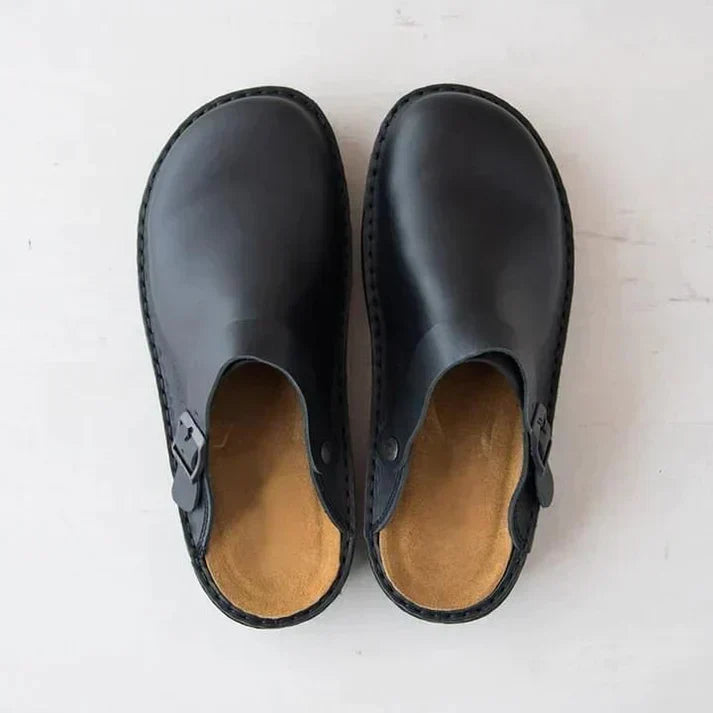 Comfort Leather Clogs Autumn Brown